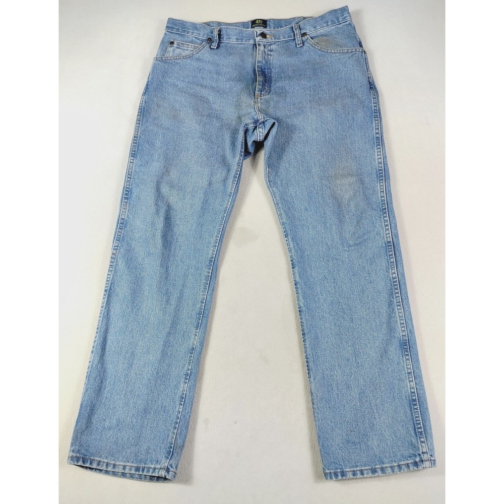 Wrangler Cowboy Cut Jeans Mens 35 Blue Regular Fit Denim 47MWZSW Western Cowboy